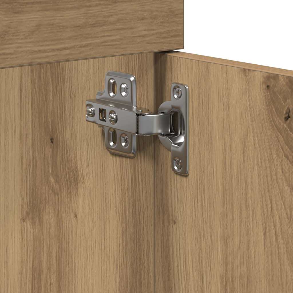Wastafelkast 41x38,5x46 cm bewerkt hout artisanaal eikenkleur is nu te koop bij PeponiXL, paradijselijk wonen!