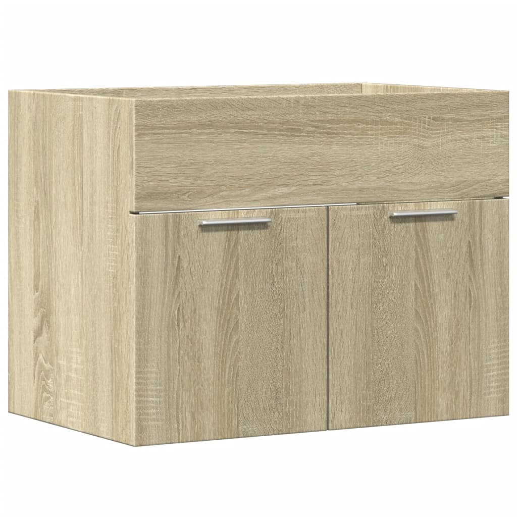 Wastafelkast 60x38,5x46 cm spaanplaat sonoma eikenkleurig is nu te koop bij PeponiXL, paradijselijk wonen!