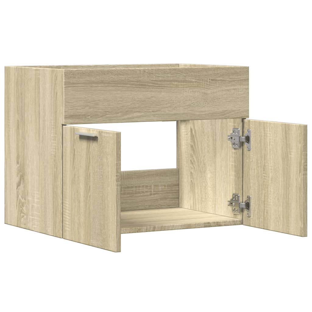 Wastafelkast 60x38,5x46 cm spaanplaat sonoma eikenkleurig is nu te koop bij PeponiXL, paradijselijk wonen!