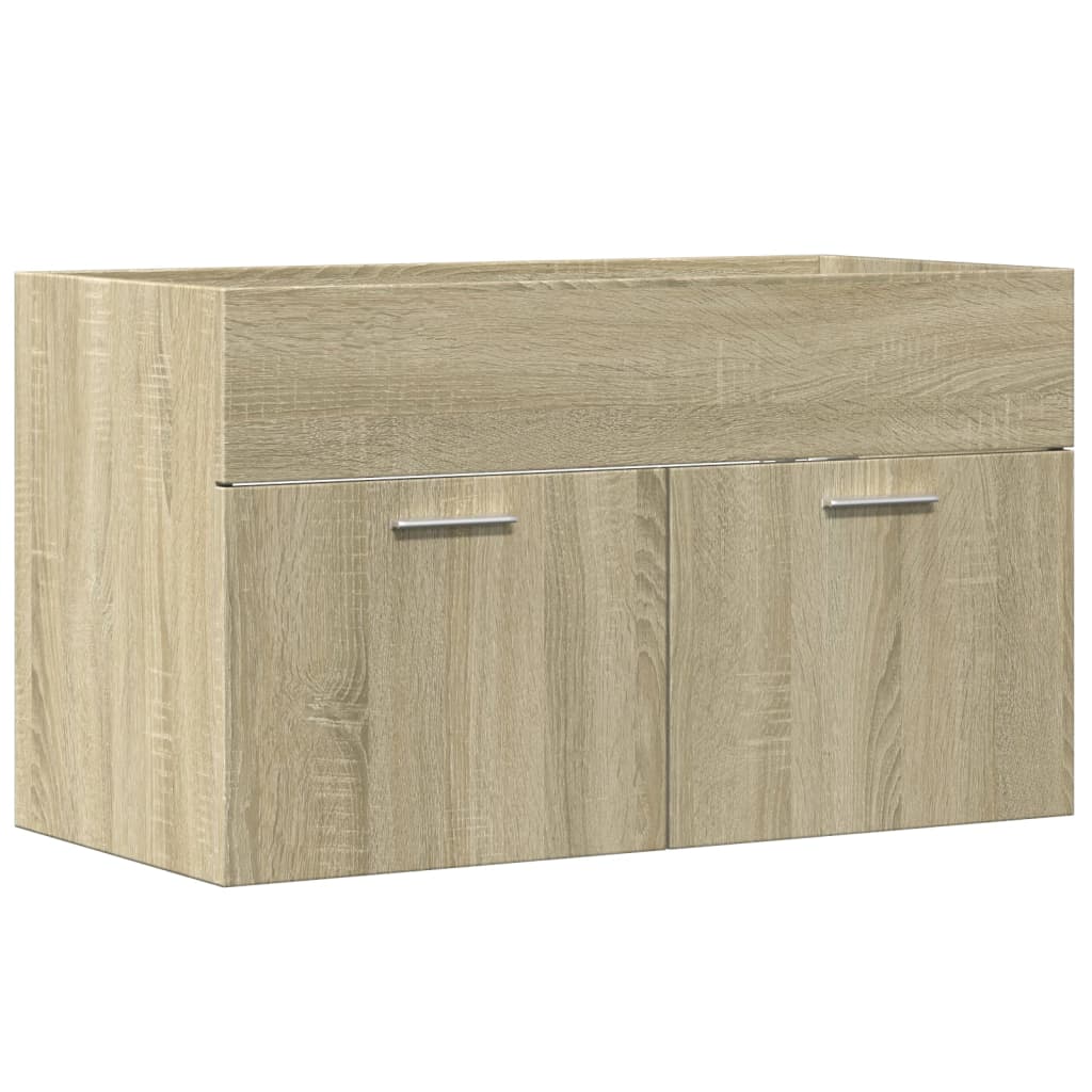 Wastafelkast 80x38,5x46 cm spaanplaat sonoma eikenkleurig is nu te koop bij PeponiXL, paradijselijk wonen!