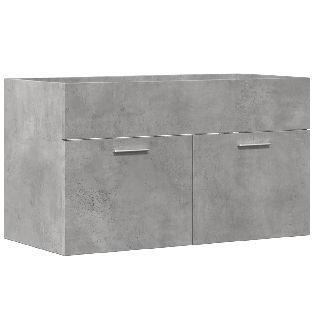 Wastafelkast 80x38,5x46 cm spaanplaat betongrijs is nu te koop bij PeponiXL, paradijselijk wonen!