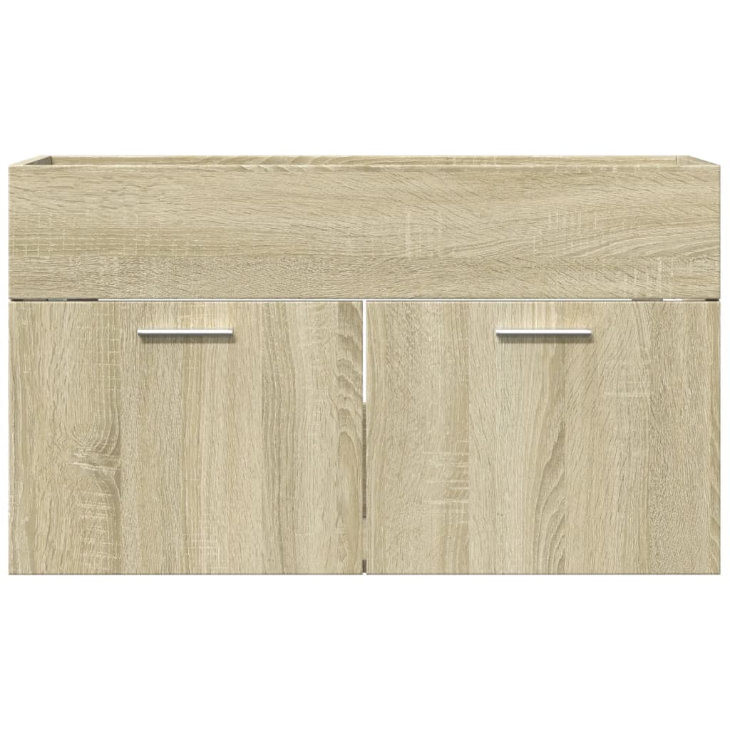 Wastafelkast 90x38,5x46 cm bewerkt hout sonoma eikenkleurig is nu te koop bij PeponiXL, paradijselijk wonen!