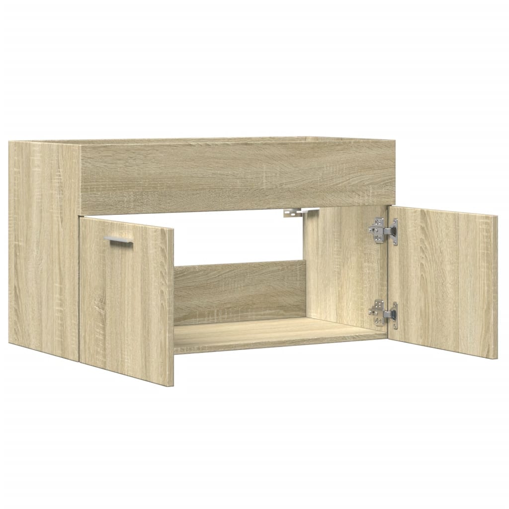 Wastafelkast 90x38,5x46 cm bewerkt hout sonoma eikenkleurig is nu te koop bij PeponiXL, paradijselijk wonen!