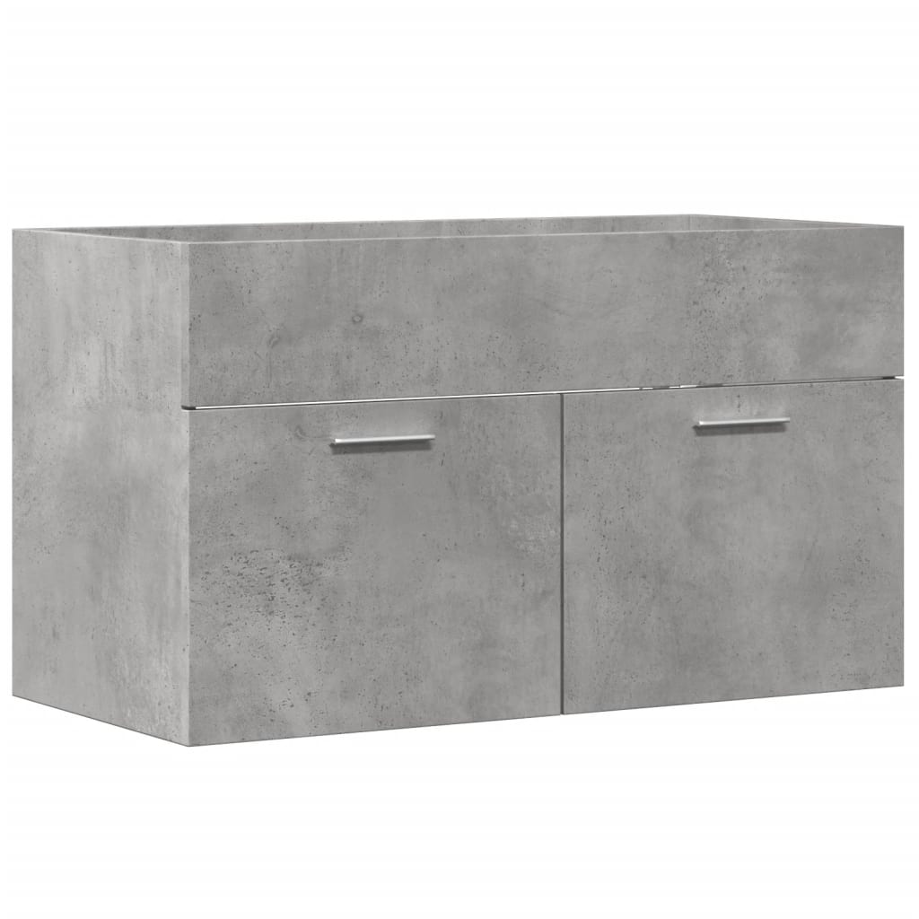 Wastafelkast 90x38,5x46 cm bewerkt hout betongrijs is nu te koop bij PeponiXL, paradijselijk wonen!