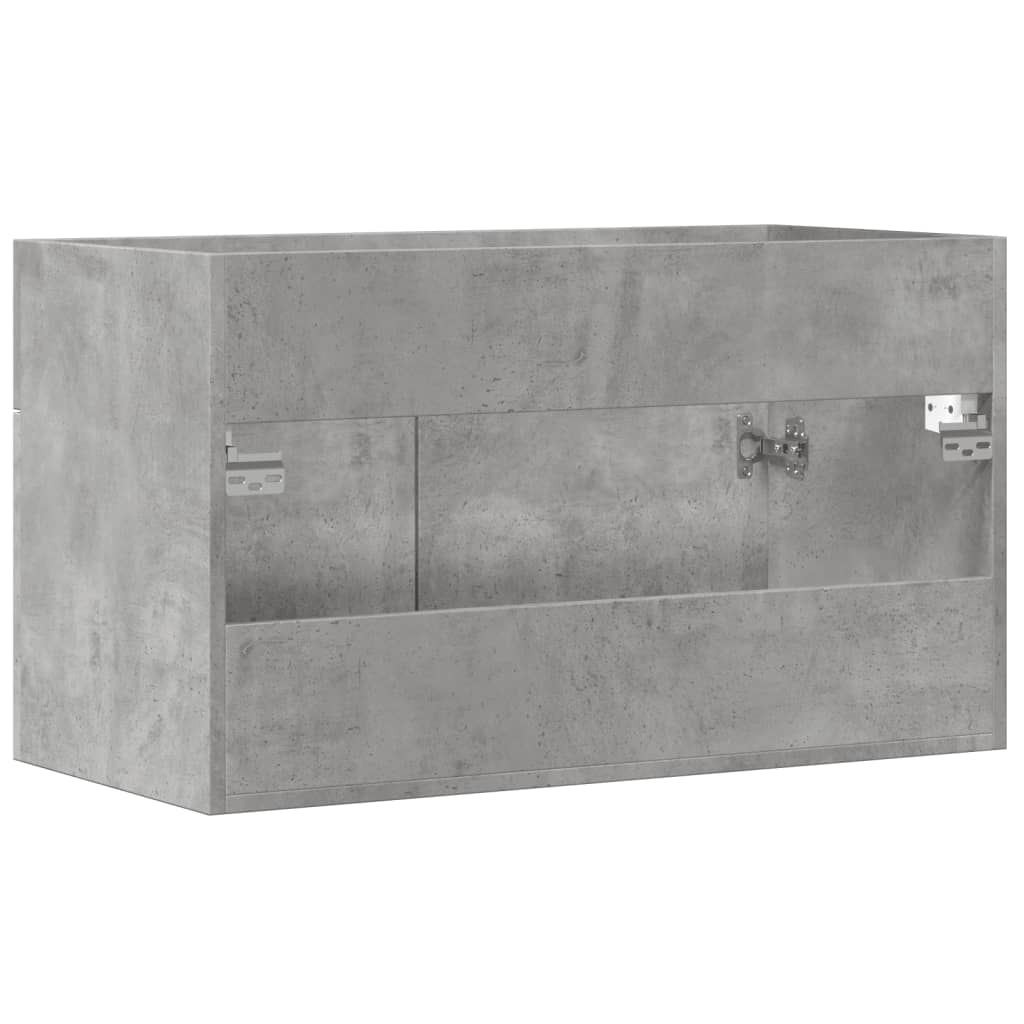 Wastafelkast 90x38,5x46 cm bewerkt hout betongrijs is nu te koop bij PeponiXL, paradijselijk wonen!