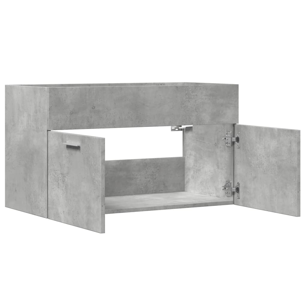 Wastafelkast 90x38,5x46 cm bewerkt hout betongrijs is nu te koop bij PeponiXL, paradijselijk wonen!