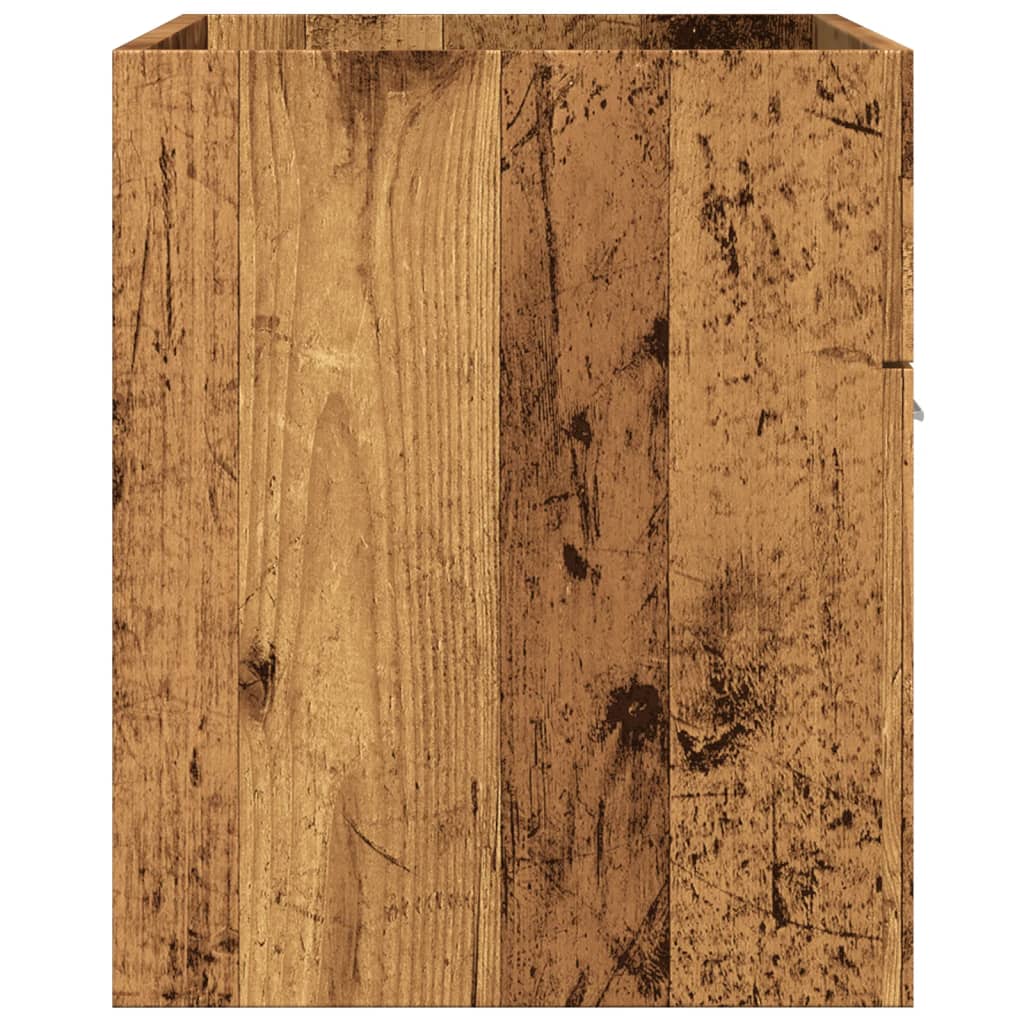 Wastafelkast 90x38,5x46 cm bewerkt hout oud houtkleurig is nu te koop bij PeponiXL, paradijselijk wonen!