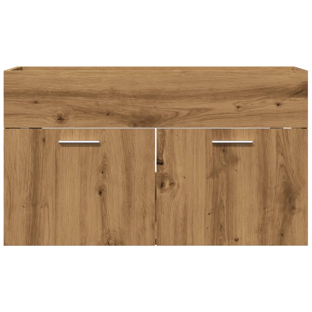 Wastafelkast 90x38,5x46 cm bewerkt hout artisanaal eikenkleur is nu te koop bij PeponiXL, paradijselijk wonen!