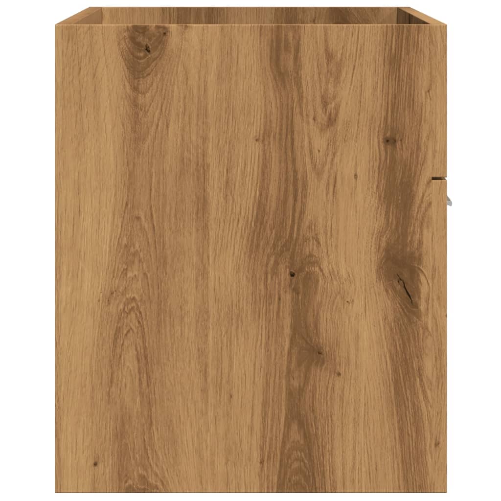 Wastafelkast 90x38,5x46 cm bewerkt hout artisanaal eikenkleur is nu te koop bij PeponiXL, paradijselijk wonen!