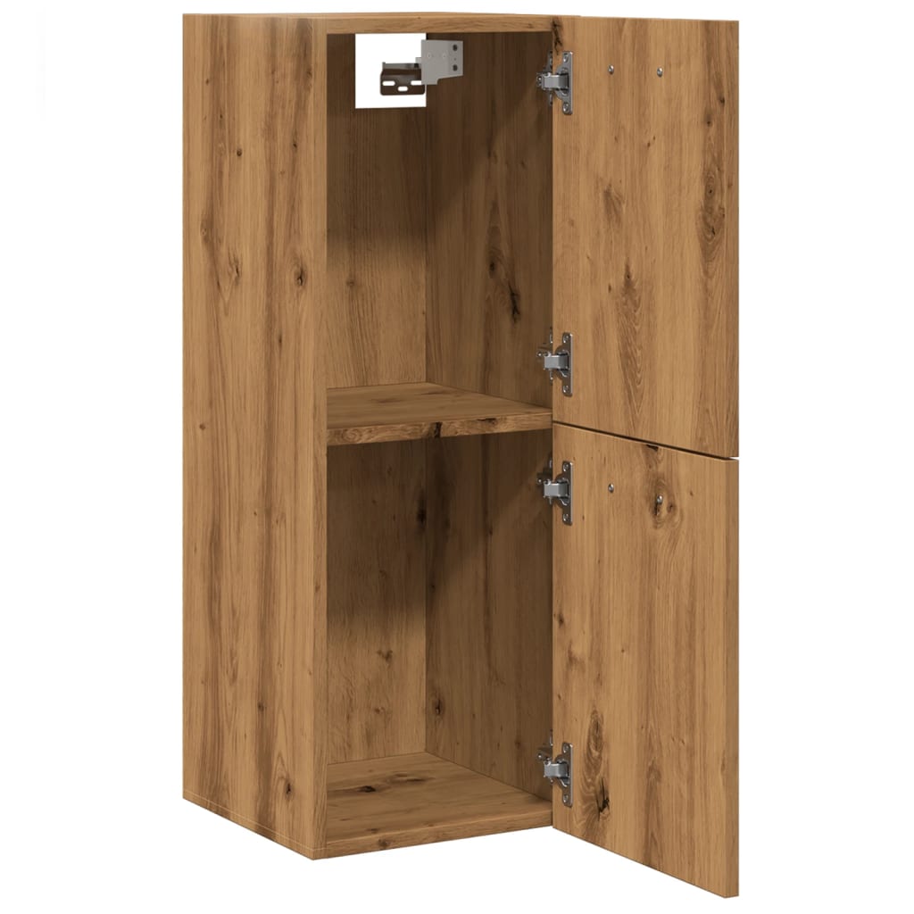 Badkamerwandkast 30x30x80 cm bewerkt hout artisanaal eikenkleur is nu te koop bij PeponiXL, paradijselijk wonen!