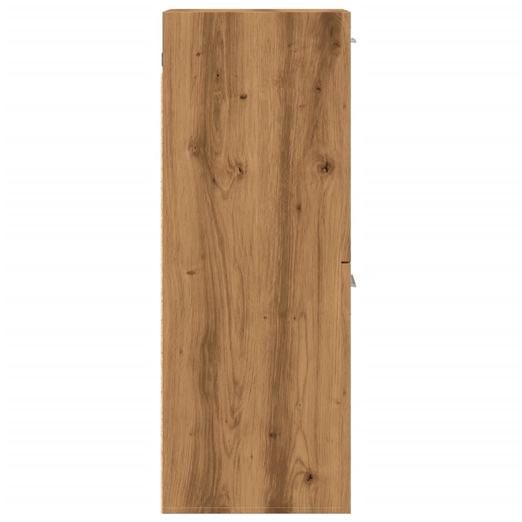 Badkamerwandkast 30x30x80 cm bewerkt hout artisanaal eikenkleur is nu te koop bij PeponiXL, paradijselijk wonen!