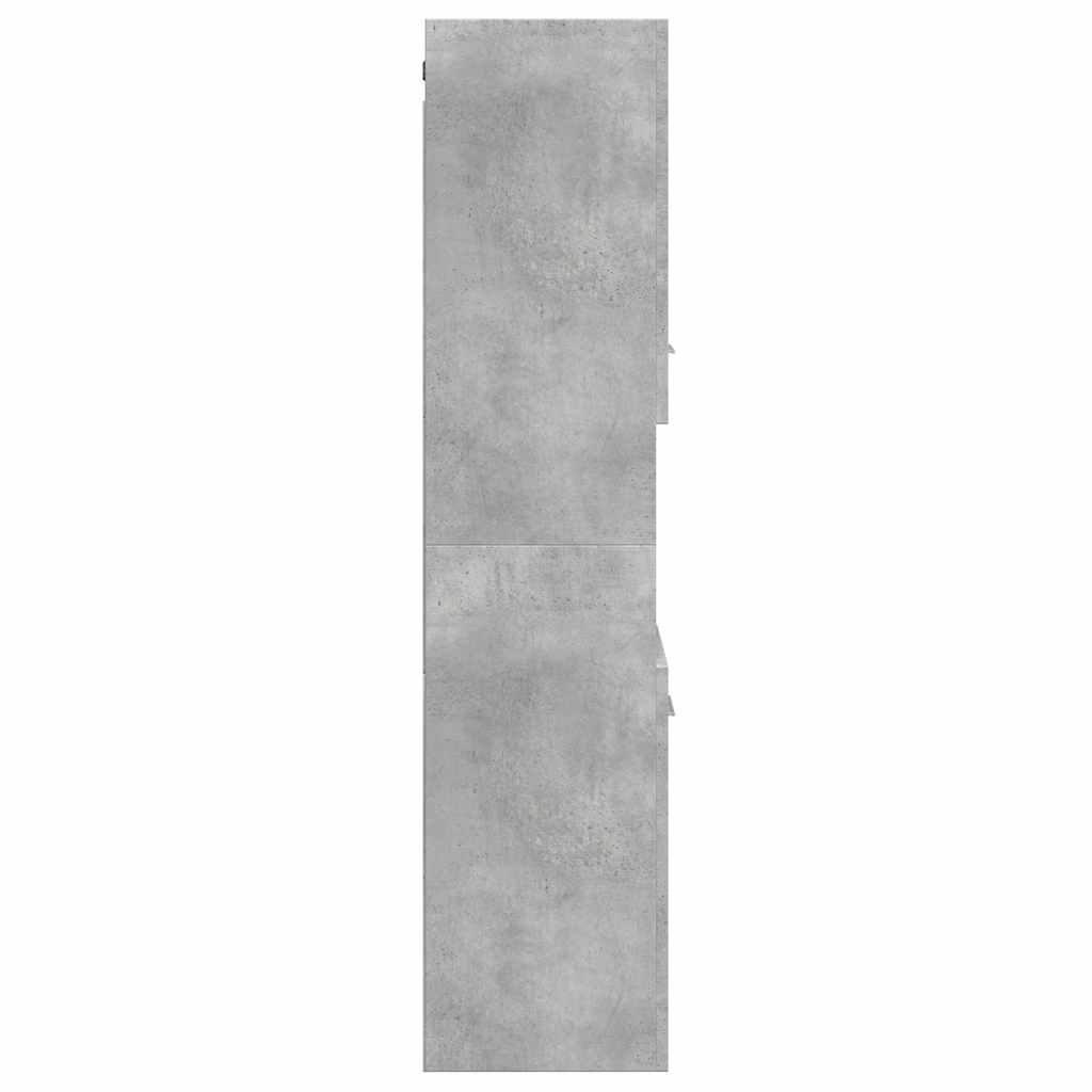 Badkamerwandkast 30x30x130 cm bewerkt hout betongrijs is nu te koop bij PeponiXL, paradijselijk wonen!