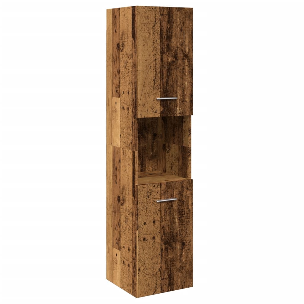 Badkamerwandkast 30x30x130 cm bewerkt hout oud houtkleurig is nu te koop bij PeponiXL, paradijselijk wonen!