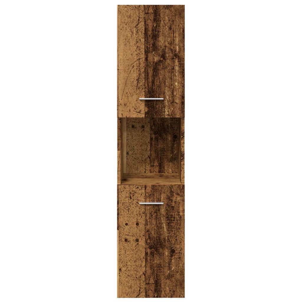 Badkamerwandkast 30x30x130 cm bewerkt hout oud houtkleurig is nu te koop bij PeponiXL, paradijselijk wonen!