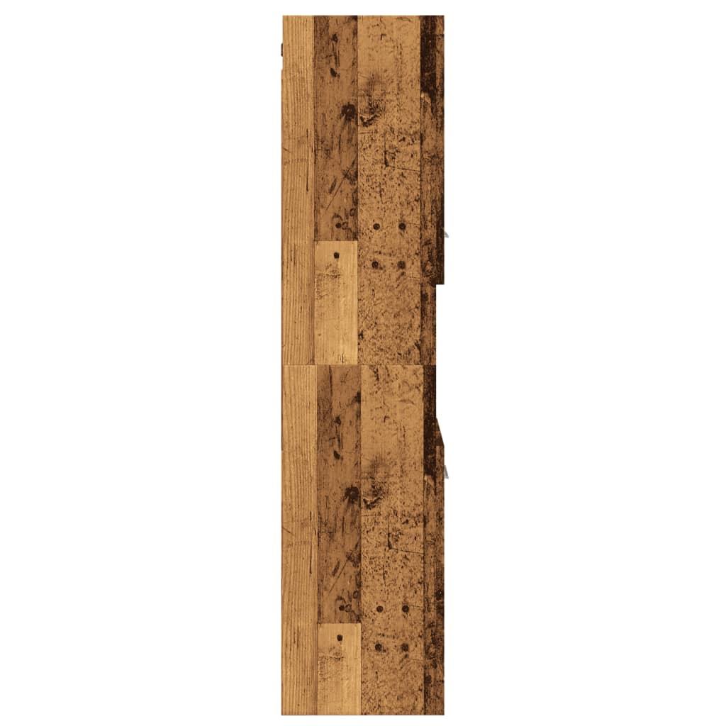 Badkamerwandkast 30x30x130 cm bewerkt hout oud houtkleurig is nu te koop bij PeponiXL, paradijselijk wonen!