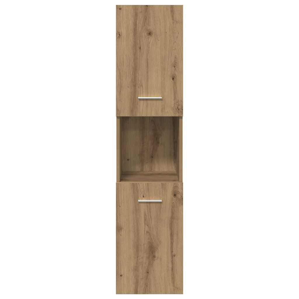 Badkamerwandkast 30x30x130cm bewerkt hout artisanaal eikenkleur is nu te koop bij PeponiXL, paradijselijk wonen!