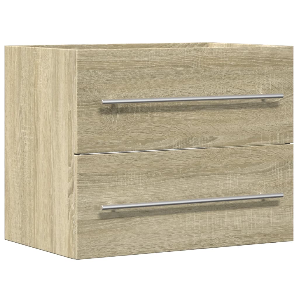 Wastafelkast 60x38,5x48 cm spaanplaat sonoma eikenkleurig is nu te koop bij PeponiXL, paradijselijk wonen!