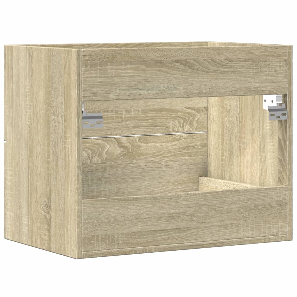 Wastafelkast 60x38,5x48 cm spaanplaat sonoma eikenkleurig is nu te koop bij PeponiXL, paradijselijk wonen!