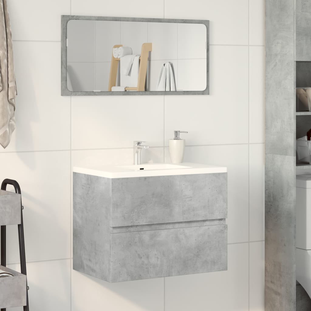 Badkamerkast 60x38,5x45 cm bewerkt hout betongrijs is nu te koop bij PeponiXL, paradijselijk wonen!