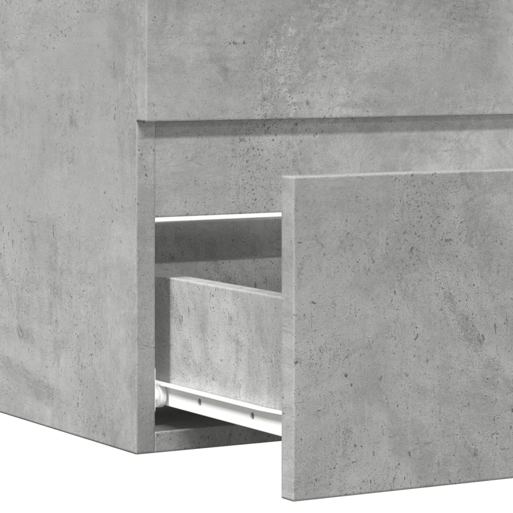 Badkamerkast 60x38,5x45 cm bewerkt hout betongrijs is nu te koop bij PeponiXL, paradijselijk wonen!