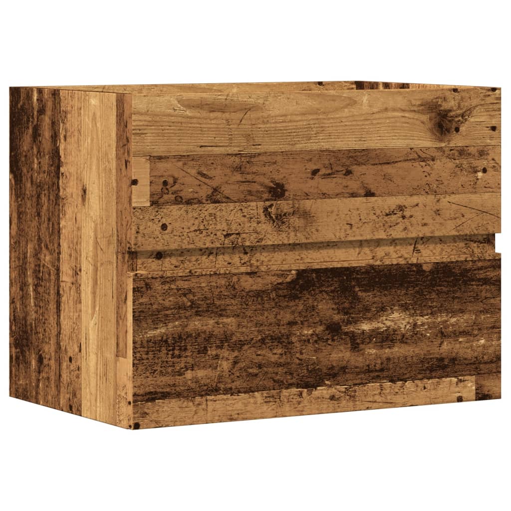 Badkamerkast 60x38,5x45 cm bewerkt hout oud houtkleurig is nu te koop bij PeponiXL, paradijselijk wonen!