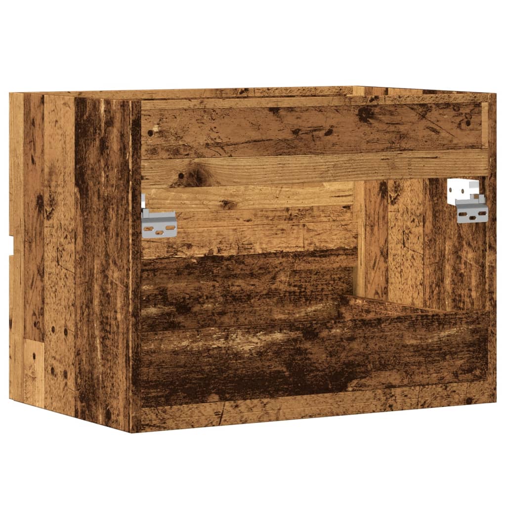 Badkamerkast 60x38,5x45 cm bewerkt hout oud houtkleurig is nu te koop bij PeponiXL, paradijselijk wonen!