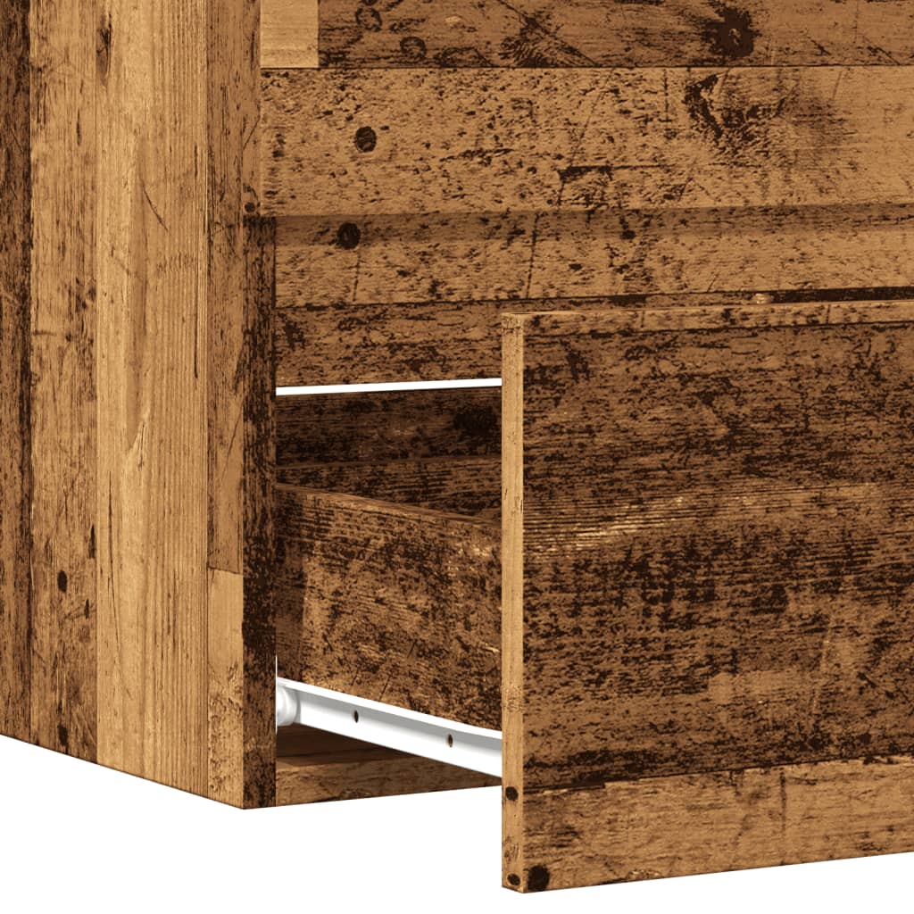 Badkamerkast 60x38,5x45 cm bewerkt hout oud houtkleurig is nu te koop bij PeponiXL, paradijselijk wonen!