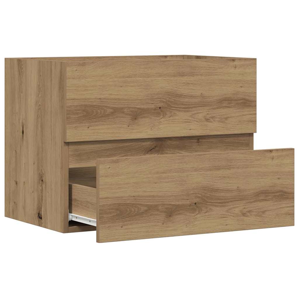 Badkamerkast 60x38,5x45 cm bewerkt hout artisanaal eikenkleurig is nu te koop bij PeponiXL, paradijselijk wonen!