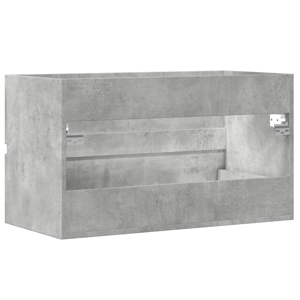 Badkamerwandkast 80x38,5x45 cm bewerkt hout betongrijs is nu te koop bij PeponiXL, paradijselijk wonen!