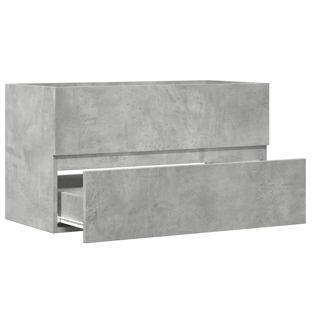 Badkamerwandkast 80x38,5x45 cm bewerkt hout betongrijs is nu te koop bij PeponiXL, paradijselijk wonen!