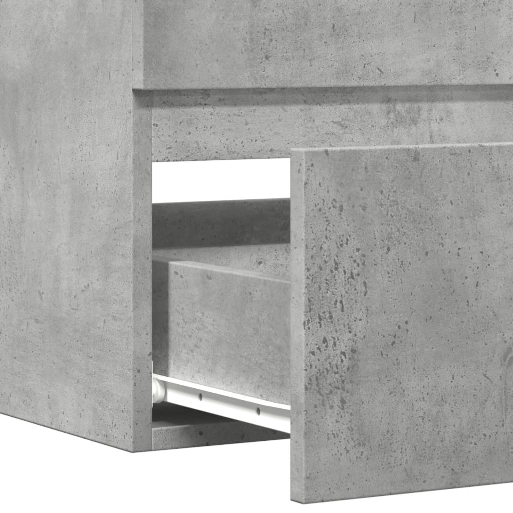 Badkamerwandkast 80x38,5x45 cm bewerkt hout betongrijs is nu te koop bij PeponiXL, paradijselijk wonen!
