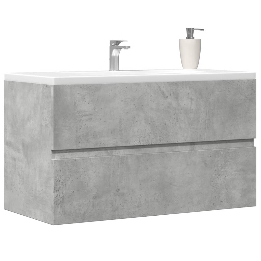 Badkamerwandkast 80x38,5x45 cm bewerkt hout betongrijs is nu te koop bij PeponiXL, paradijselijk wonen!
