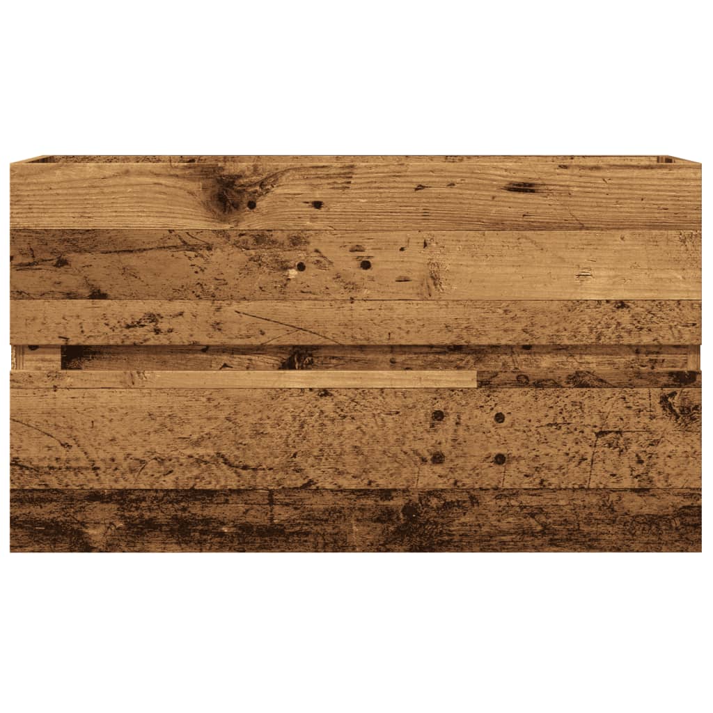 Badkamerwandkast 80x38,5x45 cm bewerkt hout oud houtkleurig is nu te koop bij PeponiXL, paradijselijk wonen!