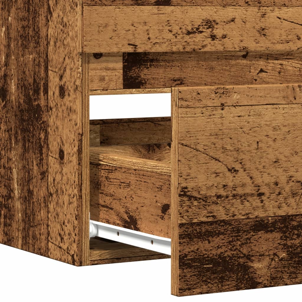 Badkamerwandkast 80x38,5x45 cm bewerkt hout oud houtkleurig is nu te koop bij PeponiXL, paradijselijk wonen!