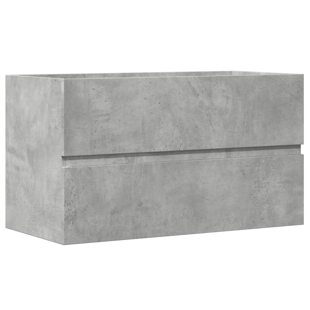 Wastafelkast 90x38,5x45 cm spaanplaat betongrijs is nu te koop bij PeponiXL, paradijselijk wonen!