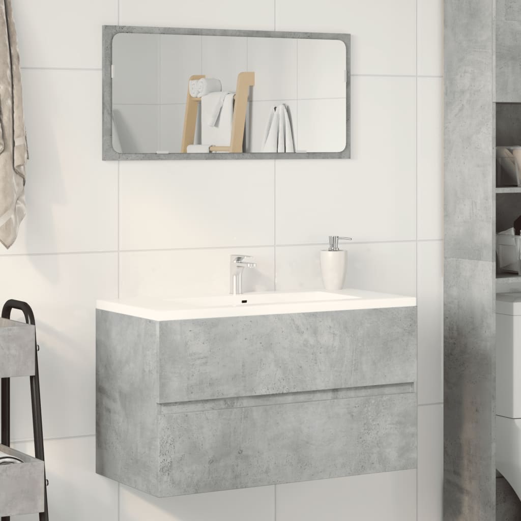 Wastafelkast 90x38,5x45 cm spaanplaat betongrijs is nu te koop bij PeponiXL, paradijselijk wonen!