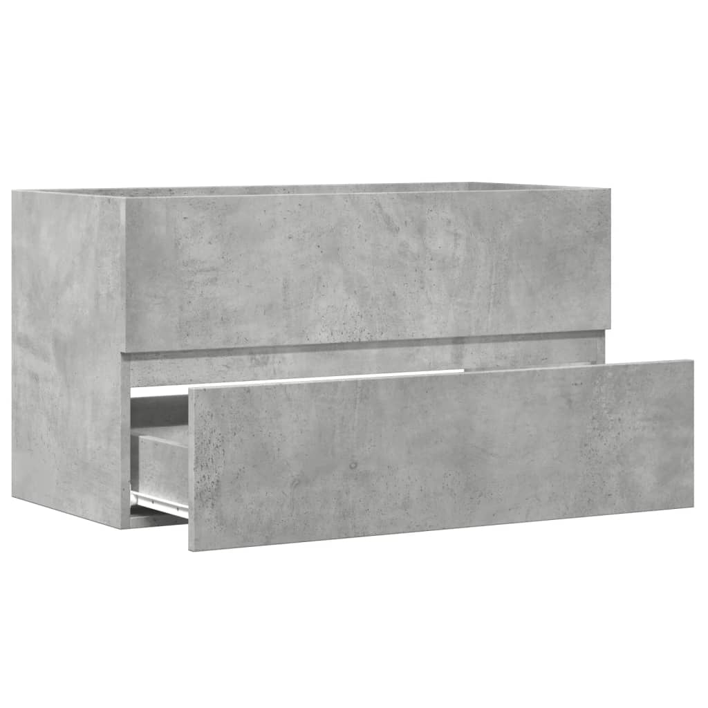 Wastafelkast 90x38,5x45 cm spaanplaat betongrijs is nu te koop bij PeponiXL, paradijselijk wonen!
