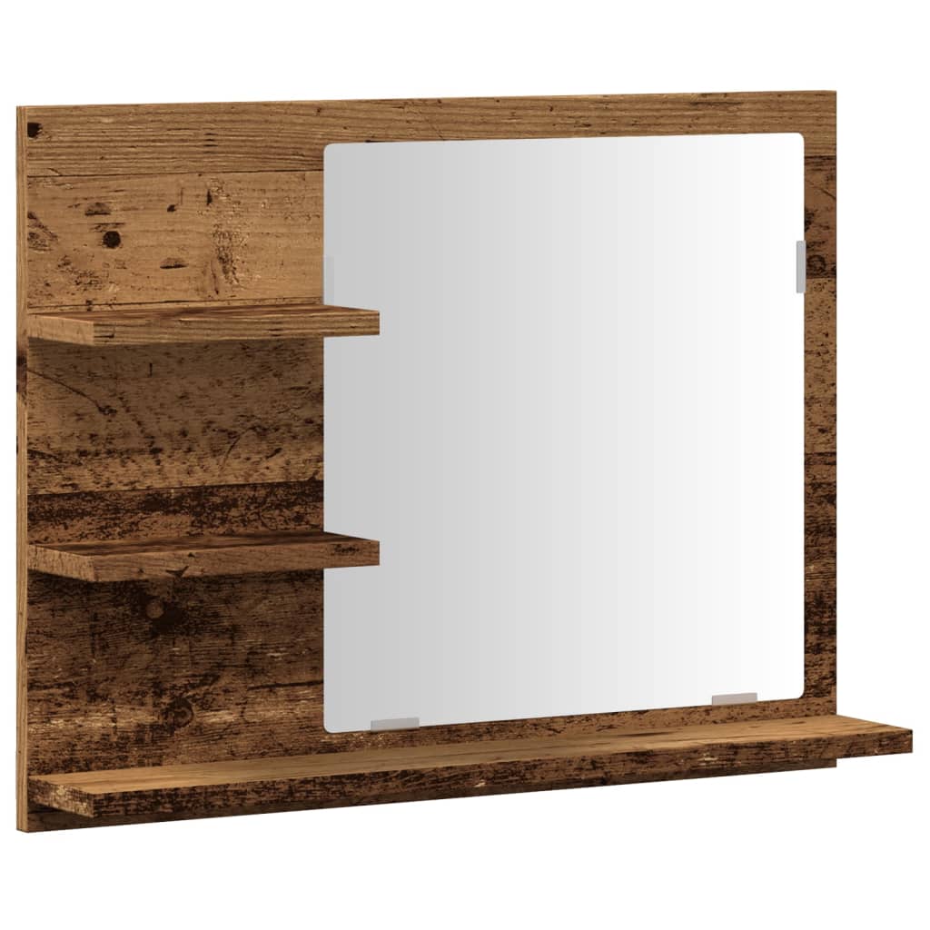Badkamerspiegelkast 60x10,5x45 cm oud houtkleurig is nu te koop bij PeponiXL, paradijselijk wonen!