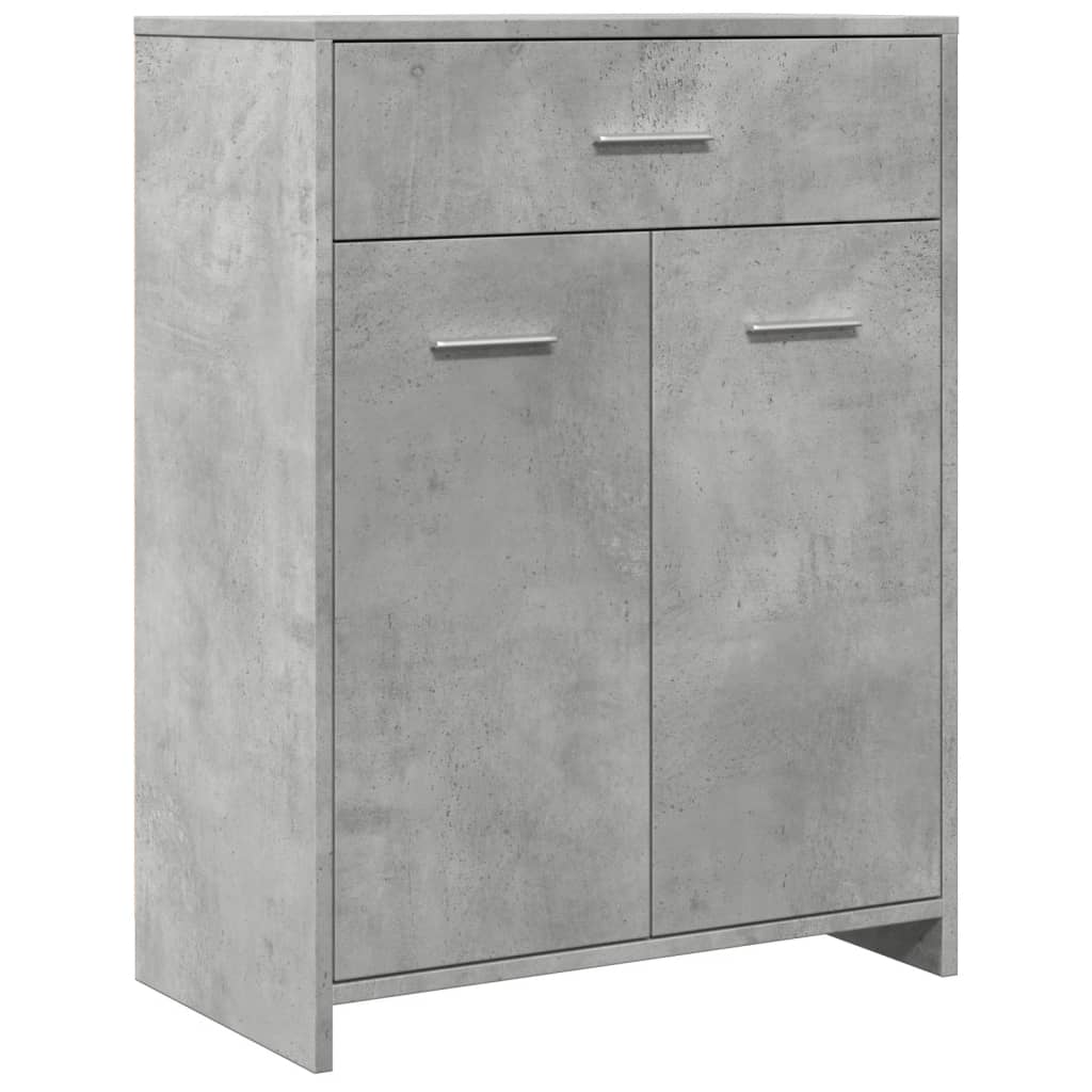 Badkamerkast 60x33x80 cm spaanplaat betongrijs is nu te koop bij PeponiXL, paradijselijk wonen!