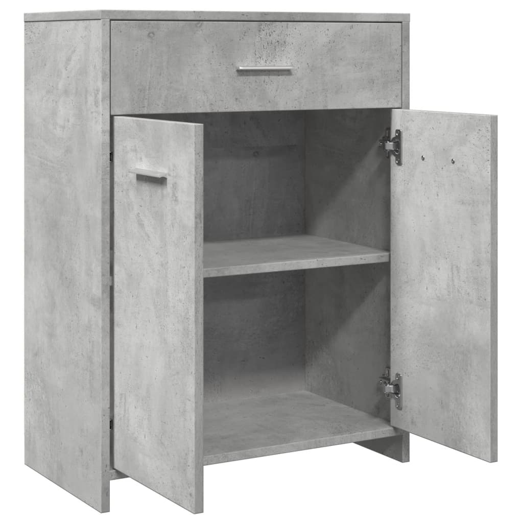Badkamerkast 60x33x80 cm spaanplaat betongrijs is nu te koop bij PeponiXL, paradijselijk wonen!
