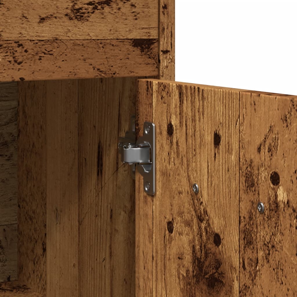 Badkamerkast 60x33x80 cm bewerkt hout oud houtkleurig is nu te koop bij PeponiXL, paradijselijk wonen!