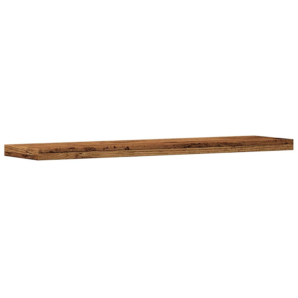 Wandschappen 4 st 40x20x1,5 cm bewerkt hout oud houtkleurig is nu te koop bij PeponiXL, paradijselijk wonen!