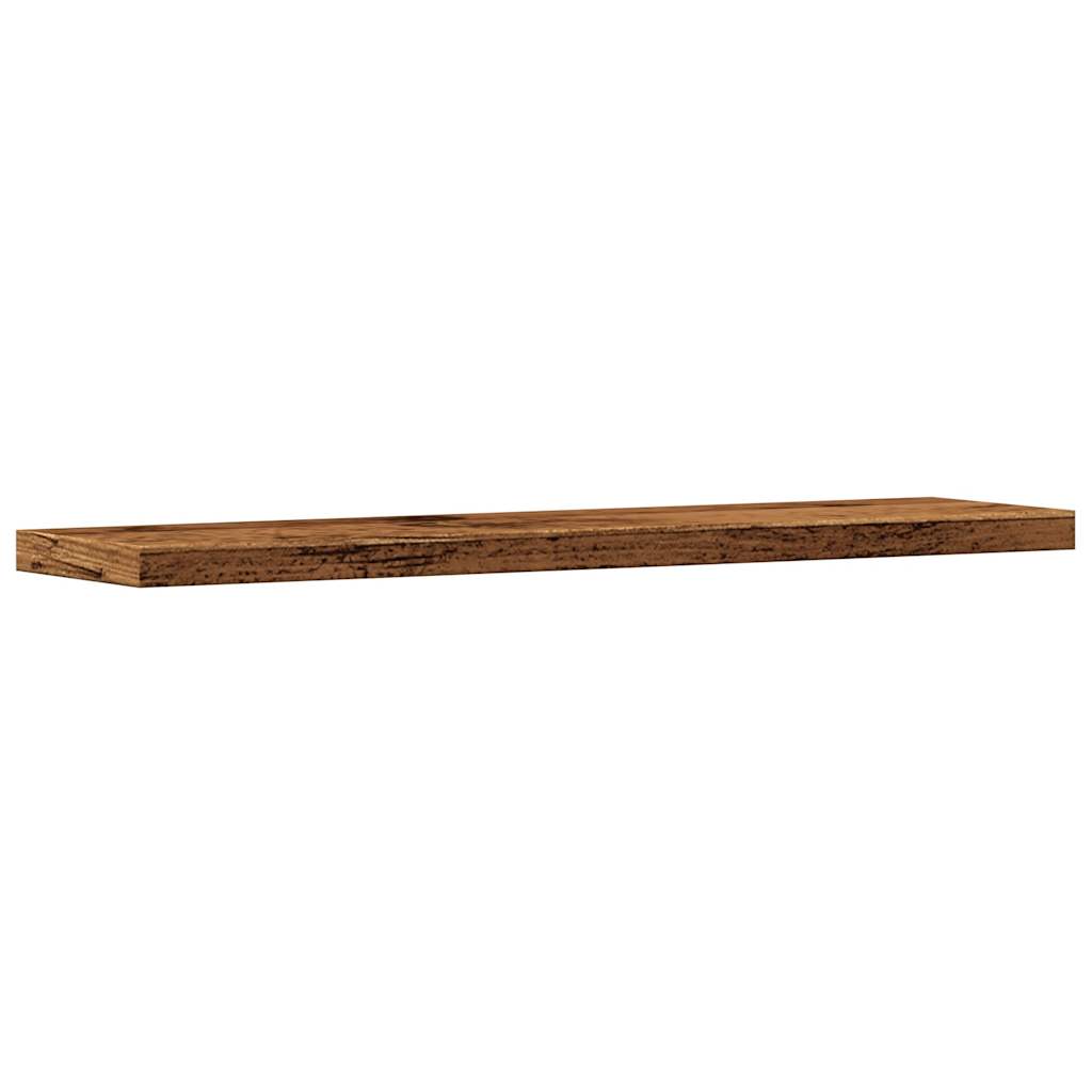 Wandschappen 4 st 40x20x1,5 cm bewerkt hout oud houtkleurig is nu te koop bij PeponiXL, paradijselijk wonen!