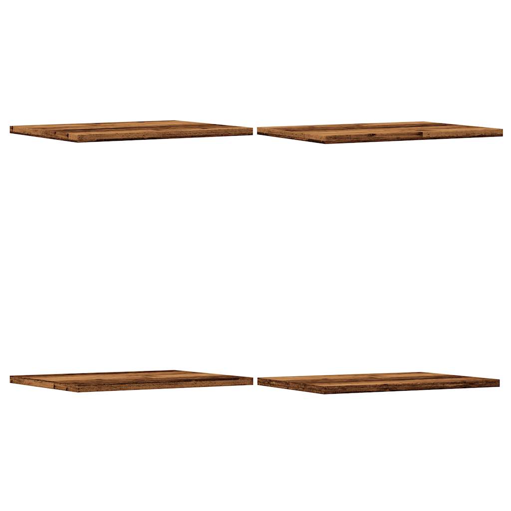Wandschappen 4 st 40x30x1,5 cm bewerkt hout oud houtkleurig is nu te koop bij PeponiXL, paradijselijk wonen!