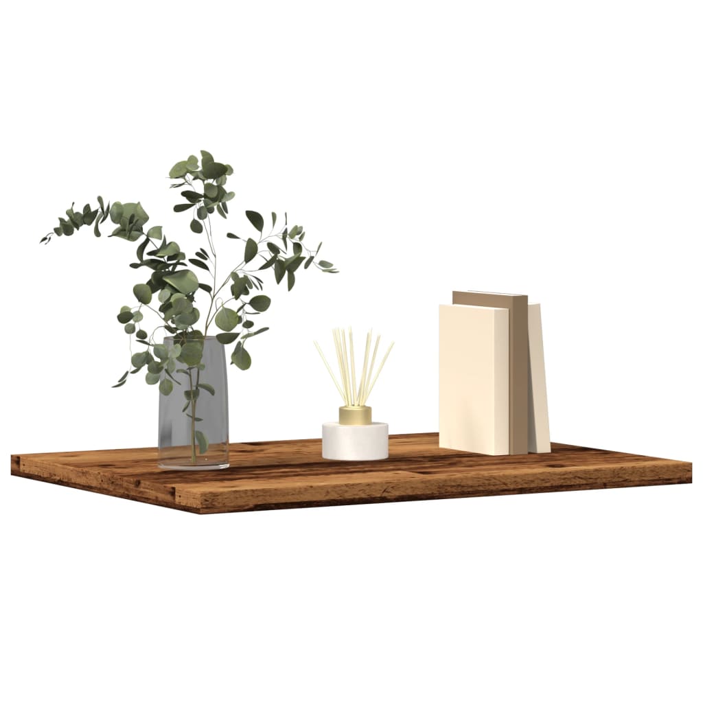 Wandschappen 4 st 40x30x1,5 cm bewerkt hout oud houtkleurig is nu te koop bij PeponiXL, paradijselijk wonen!