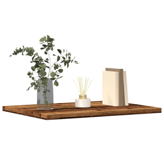 Wandschappen 4 st 40x30x1,5 cm bewerkt hout oud houtkleurig is nu te koop bij PeponiXL, paradijselijk wonen!