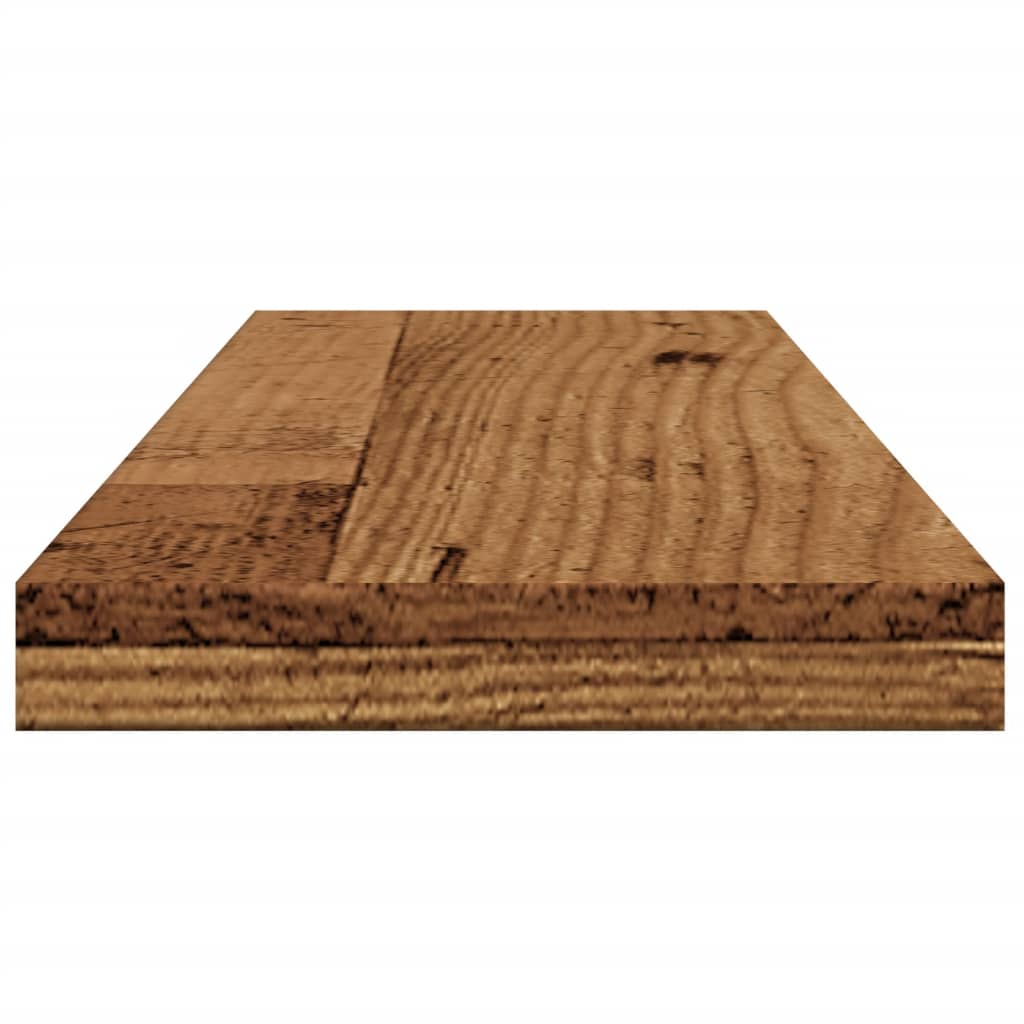Wandschappen 4 st 60x10x1,5 cm bewerkt hout oud houtkleurig is nu te koop bij PeponiXL, paradijselijk wonen!