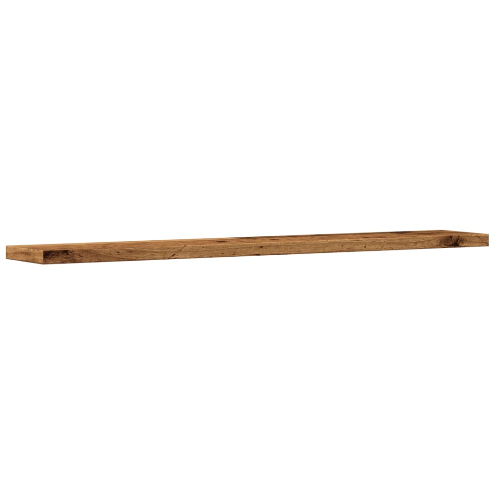 Wandschappen 4 st 60x10x1,5 cm bewerkt hout oud houtkleurig is nu te koop bij PeponiXL, paradijselijk wonen!
