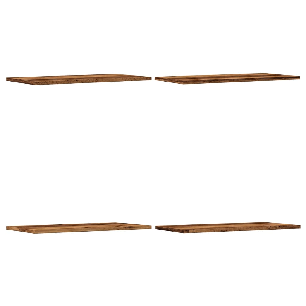 Wandschappen 4 st 60x30x1,5 cm bewerkt hout oud houtkleurig is nu te koop bij PeponiXL, paradijselijk wonen!