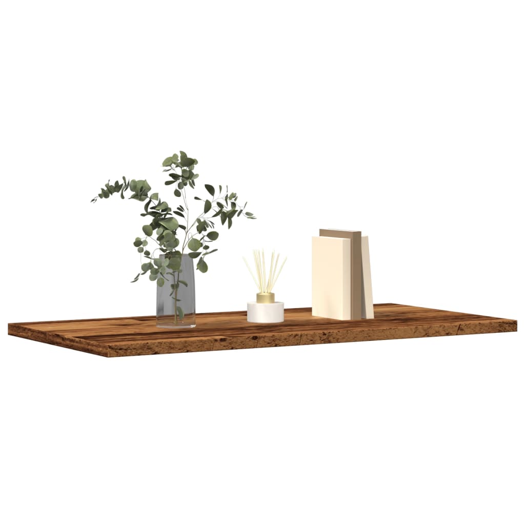 Wandschappen 4 st 60x30x1,5 cm bewerkt hout oud houtkleurig is nu te koop bij PeponiXL, paradijselijk wonen!